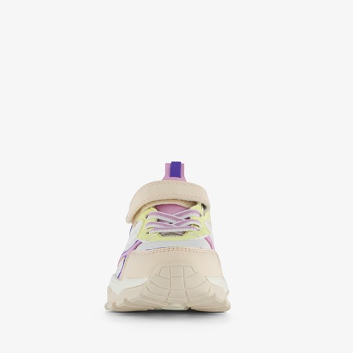 Meisjes dad sneakers beige/pastel