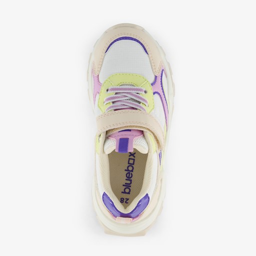 Meisjes dad sneakers beige/pastel