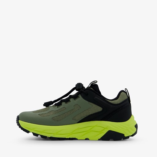 Jongens dad sneakers legergroen