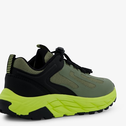 Jongens dad sneakers legergroen