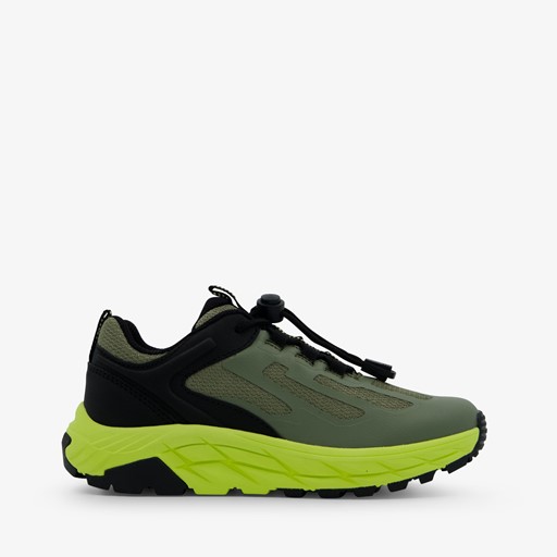 Jongens dad sneakers legergroen