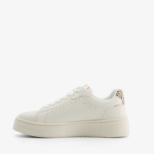 Dames sneakers wit met panterprint
