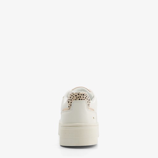 Dames sneakers wit met panterprint