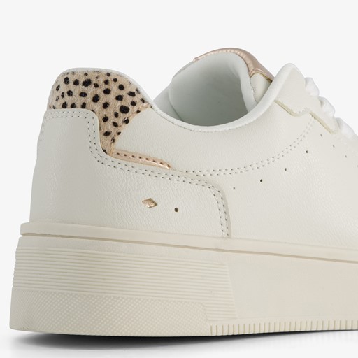 Dames sneakers wit met panterprint