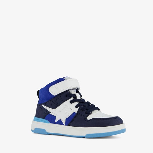 Hoge jongens sneakers blauw met ster