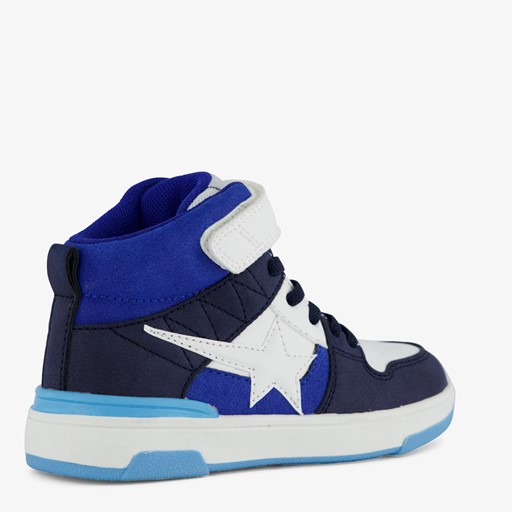 Hoge jongens sneakers blauw met ster