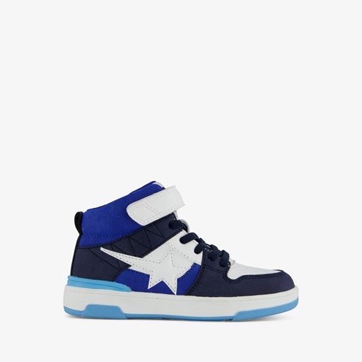 Hoge jongens sneakers blauw met ster
