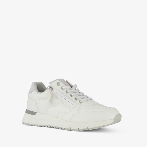Dames sneakers wit met ritsje