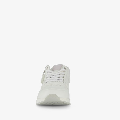 Dames sneakers wit met ritsje