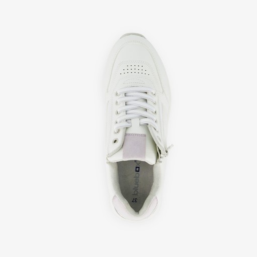 Dames sneakers wit met ritsje