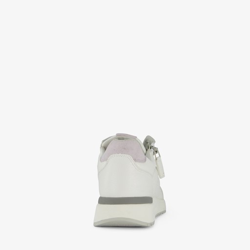 Dames sneakers wit met ritsje