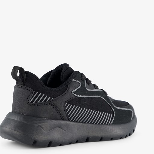 Jongens dad sneakers zwart/wit