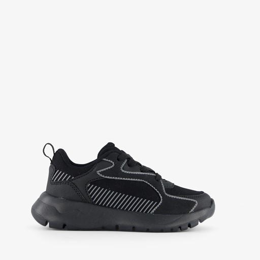 Jongens dad sneakers zwart/wit