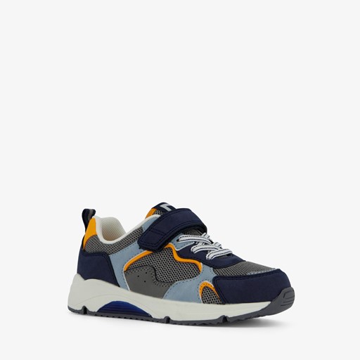 Jongens sneakers blauw oranje