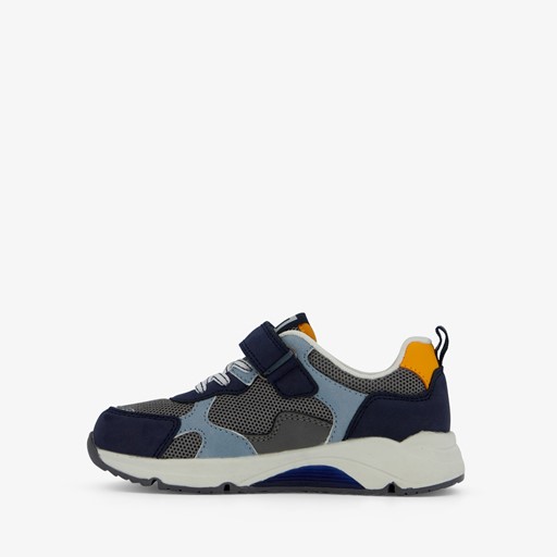 Jongens sneakers blauw oranje