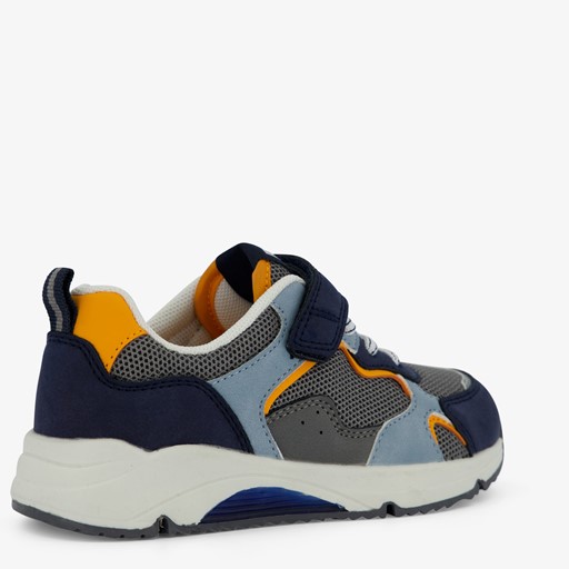 Jongens sneakers blauw oranje
