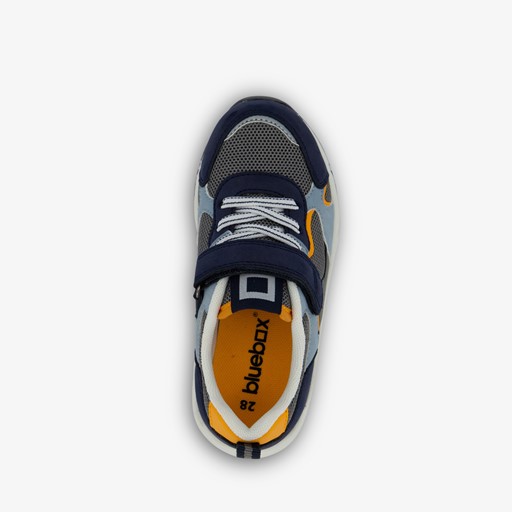 Jongens sneakers blauw oranje