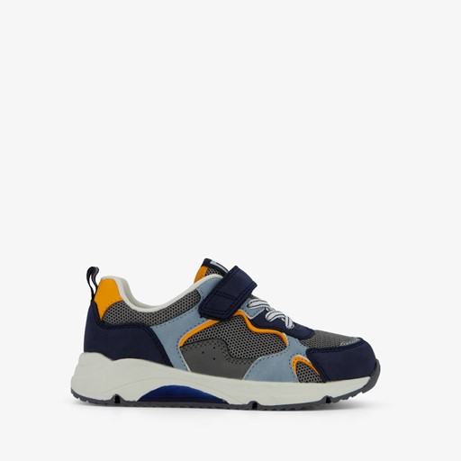 Jongens sneakers blauw oranje