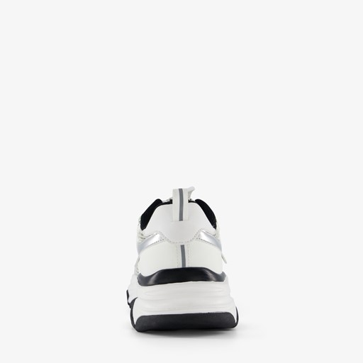 Dames dad sneakers wit grijs