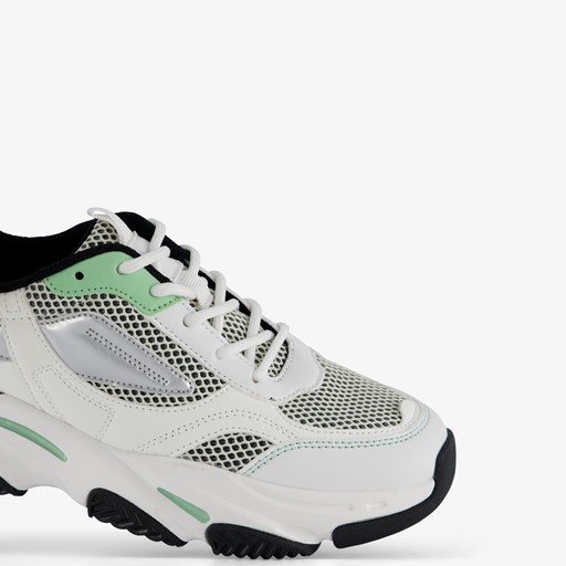 Dames dad sneakers wit grijs