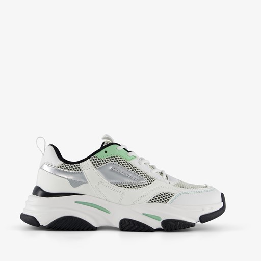 Dames dad sneakers wit grijs