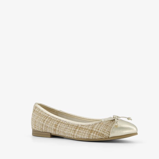 Dames ballerina beige goud