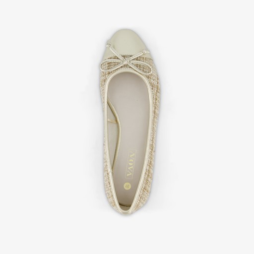 Dames ballerina beige goud