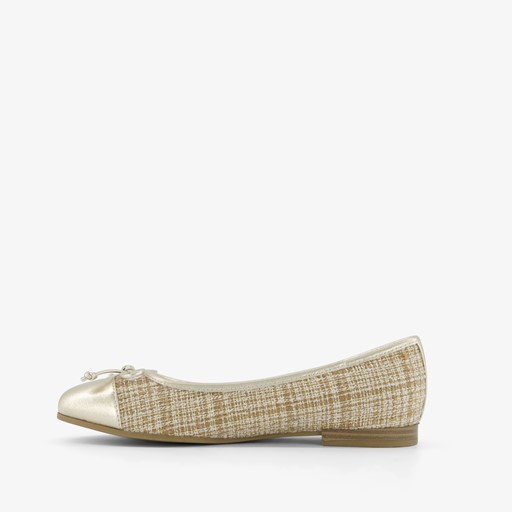 Dames ballerina beige goud