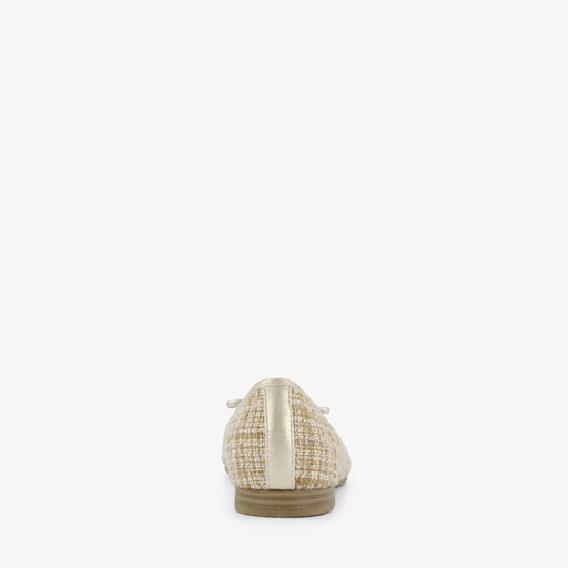 Dames ballerina beige goud