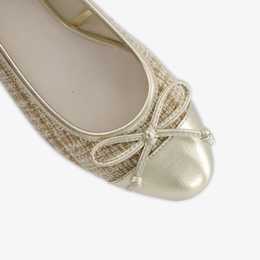 Dames ballerina beige goud