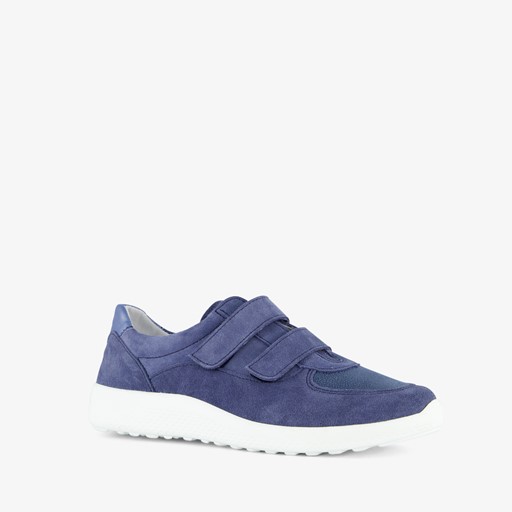 Leren dames sneakers blauw