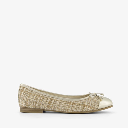 Dames ballerina beige goud