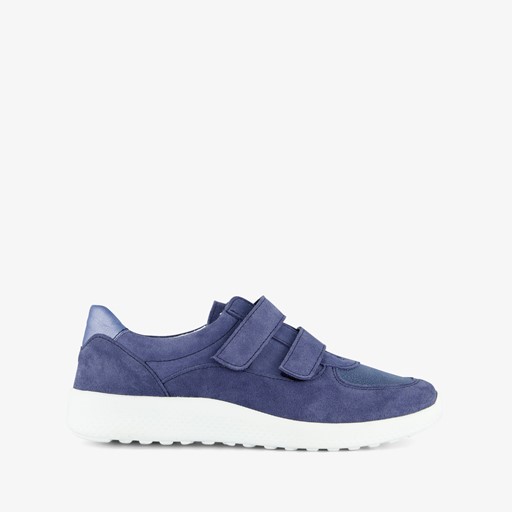 Leren dames sneakers blauw