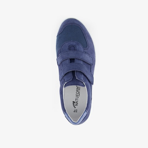 Leren dames sneakers blauw