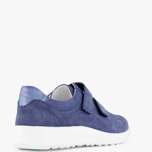 Leren dames sneakers blauw