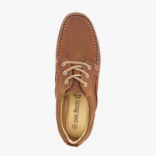 Leren heren veterschoenen bruin