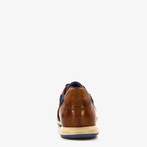 Leren heren sneakers cognac