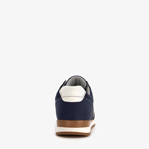 Heren sneakers blauw/bruin
