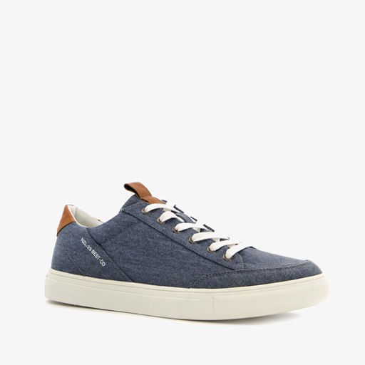 Heren sneakers denim blauw