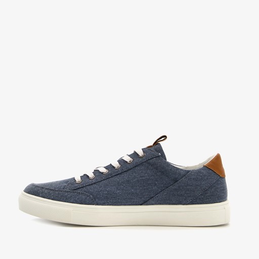 Heren sneakers denim blauw