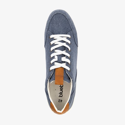 Heren sneakers denim blauw