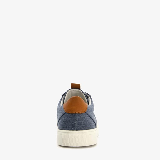 Heren sneakers denim blauw