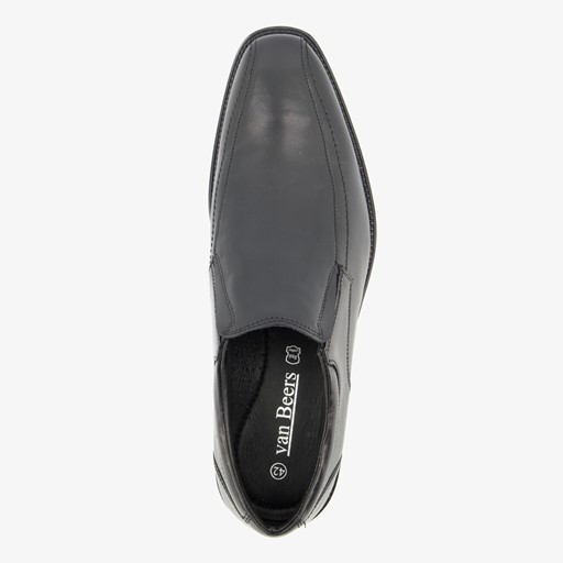 Leren heren instappers zwart