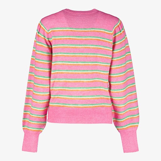 Dames trui roze gestreept