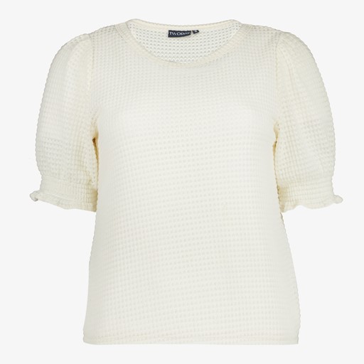 Dames top met ruches wit