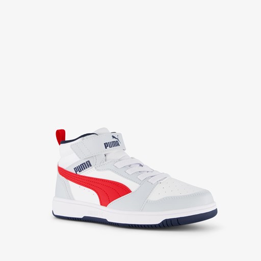 Rebound V6 Mid kinder sneakers wit/rood