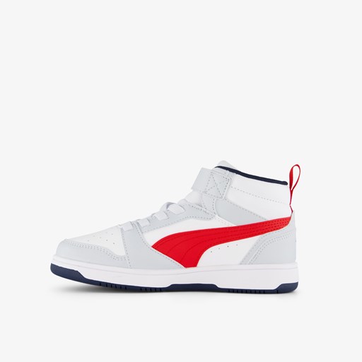 Rebound V6 Mid kinder sneakers wit/rood