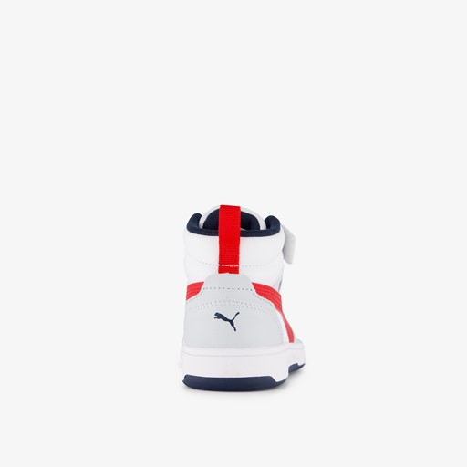 Rebound V6 Mid kinder sneakers wit/rood