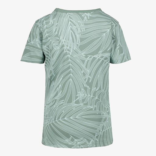 Jongens T-shirt groen met blaadjesprint