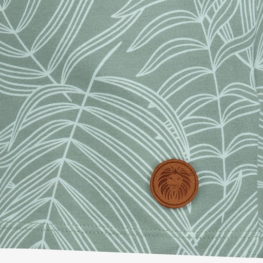 Jongens T-shirt groen met blaadjesprint